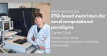 MEON Seminar | ZTO-based memristors for novel computational paradigms